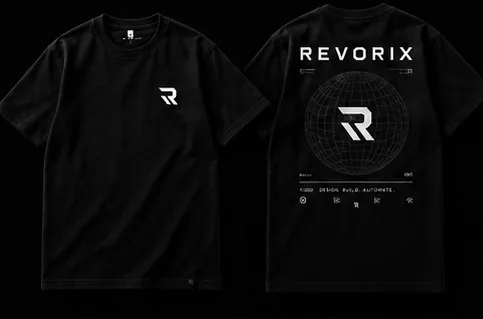 REVORIX oversized tee, black